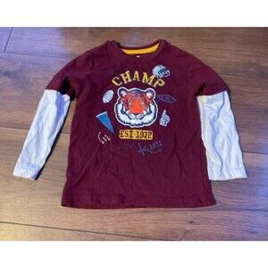 365 kids size 5 long sleeve tiger